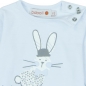 Preview: boboli newborn "best buddies" Langarmshirt celeste ---NEU---