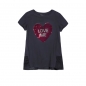Preview: boboli kids girl "Watercolor Rainbow" T-Shirt Pailetten-Herz antracita