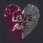 Preview: boboli kids girl "Watercolor Rainbow" T-Shirt Pailetten-Herz antracita