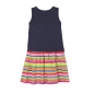 Preview: boboli kids girl "Watercolor Rainbow" ärmelloses Kleid antracita