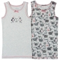 Preview: boboli underwear girls Doppelpack Trägerhemdchen "sheeps" grey