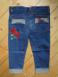 Preview: boboli toddler girls jeans with embroidered poppies