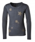 Preview: Like FLO Langarmshirt "Nieten-Sterne" petrol melee