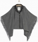 Preview: WAY by IKKS Street Shining fringed cape/poncho gris anthracite
