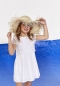 Preview: IKKS white label Lagenlook Kleid blanc optique