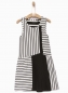 Preview: IKKS city black bicolor stripy dress blanc optique
