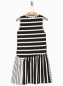 Preview: IKKS city black bicolor stripy dress blanc optique