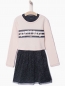 Preview: IKKS cargo 2in1 Kleid rose poudré/navy imprime