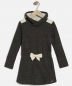 Preview: IKKS Nordik Winter Kapuzen-Sweatkleid gris chiné anthracite