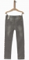 Preview: IKKS Cosy Winter embroidered denim pants light grey
