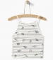 Preview: WAY by IKKS Malibu Spaghettiträger-Top blanc cassé
