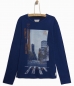 Preview: WAY by IKKS Good Vibes longsleeve bleu électrique