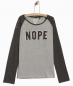 Preview: WAY by IKKS Street Shining longsleeve "NOPE" gris chiné