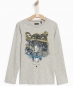 Preview: IKKS garcon aventure longsleeve gris chiné moyen