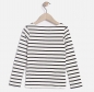 Preview: ikks city black stripy longsleeve blanc cassé rayé