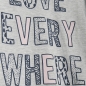 Preview: IKKS cargo longsleeve "love everywhere" gris chiné clair