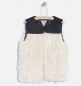 Preview: WAY by IKKS Wanderlust fake fur gilet blanc casse