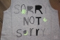 Preview: Sorry4theMess ärmelloses Top "Sorry" gris chiné moyen