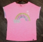 Preview: IKKS Plein Ete t-shirt "glitter rainbow" rose fluo