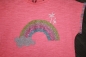 Preview: IKKS Plein Ete t-shirt "glitter rainbow" rose fluo