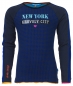 Preview: Ninni Vi longsleeve "New York" AOP blue/surf the web
