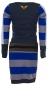 Preview: Ninni Vi longsleeved jerseydress blockstripe blue/surf the web