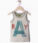 Preview: IKKS garcon Tropical College tanktop ecru chiné