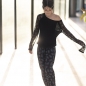 Preview: WAY by IKKS way Pullover mit Spitzenärmeln noir ---nur noch Größe 10a/140---