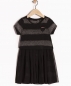 Preview: IKKS distri kurzärmeliges Materialmixkleid noir
