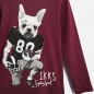 Preview: IKKS garcon electrik blue dog-motiv longsleeve rouge foncé