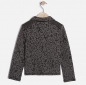 Preview: IKKS city black biker-cardigan gris chiné leopard