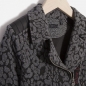 Preview: IKKS city black biker-cardigan gris chiné leopard
