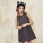 Preview: IKKS city black sleeveless cotton fleece dress noir