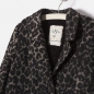 Preview: WAY by IKKS 100% jacket longblazer imprimé leopard beige