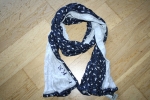 Preview: IKKS cargo pattern fabricmix scarf ecru