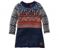 Preview: Oilily knitted dress Kasja jacquard blue houses