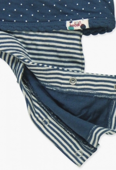Preview: boboli newborn Strampelanzug-Kleid indigo gestreift