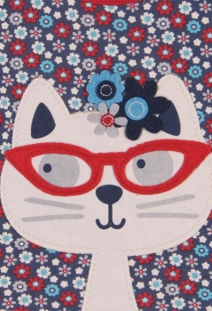 Preview: boboli newborn Langarmshirt "MISS CAT" geblümt