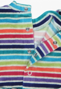 Preview: boboli newborn Langarmkleid Velours gestreift