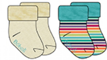 boboli baby newborn pack of 2 terry socks beige/stripe