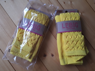 LeBig strukturierte Strumpf-Leggings Naomi citron yellow