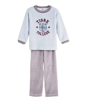 Petit Bateau Jungen Nicki Schlafanzug/Pyjama fjord/chartreux