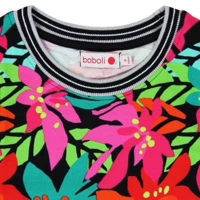 boboli kids girl "Palm Springs" ärmelloses Jerseykleid estampado