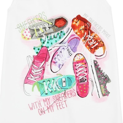 boboli kids girl "Palm Springs" Tanktop blanco
