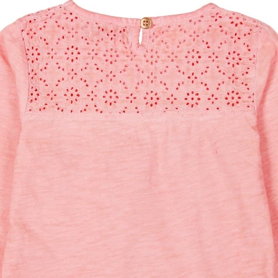 boboli kids girl "Cultural Mix" Langarm-Jersey-Tunika salmon