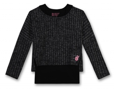 GEORGE GINA & LUCY girls 2in1 Ripp-Pullover super black