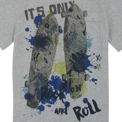 boboli kids boy "urban marine" t-shirt gris vigoré claro