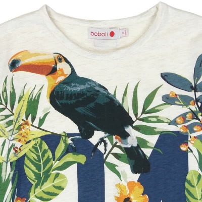 boboli kids boy "Virtual Cuba" t-shirt crudo vigoré