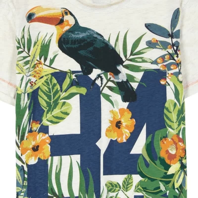 boboli kids boy "Virtual Cuba" t-shirt crudo vigoré