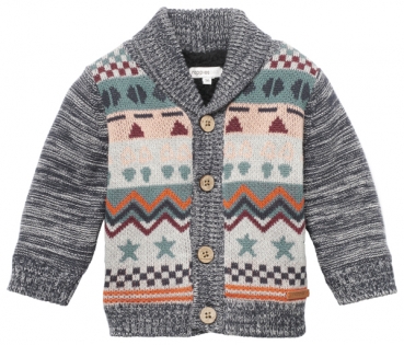 noppies baby boy knitted cardigan Arcadia multi color ---size 9m left only---